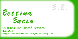 bettina bacso business card